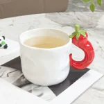 Chili Mug Women's Drinking Cup Cup Ceramic Cup Desktop Decoration Ornament Simple Birthday Gift - Image 3