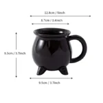 Witches Brew Cauldron Mug - Enchanting Black Ceramic Delight - Image 6