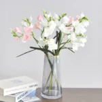 52Cm Jade Hairpin Artificial Flower Light Luxury Home Decoration Ornament Wedding Arrangement Flower White Crane Flower PU Feel - Image 4