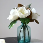 Elegant 4-Piece Magnolia Faux Flowers for Timeless Decor