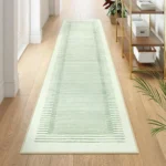 Soft Pink Striped Runner Rug - Non-Slip & Machine Washable - Image 2