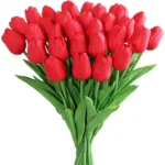 10PCS Artificial Flower Real Touch Tulip Scrapbooking Vase for Home Decor Wedding Garden Rose Arch Garland Mother's Day Bouquet - Image 5