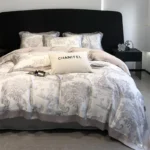 Soft Silky Skin Friendl natural Eucalyptus Fiber Lyocell Bedding Set Forest Plants Leopard Duvet Cover Set Bed Sheet Pillowcases - Image 8