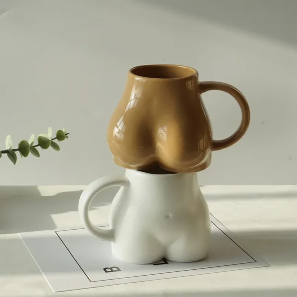 Whimsical Woman Body Mug - Unique Ceramic Coffee Cup Decor