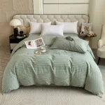 Japanese Cotton Brushed Duvet Cover - Striped Elegance for All Seasons - Image 3