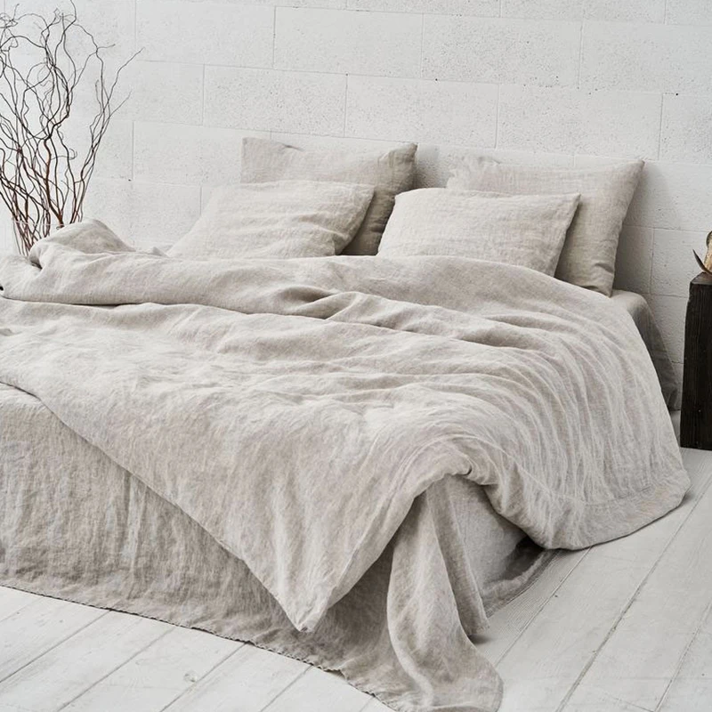 Kf-Sfe9B632107984724Bd56D22F2E96192Fb Organic Linen Bedding Set - Luxury Duvet &Amp;Amp; Pillowcase Collection - Image 1