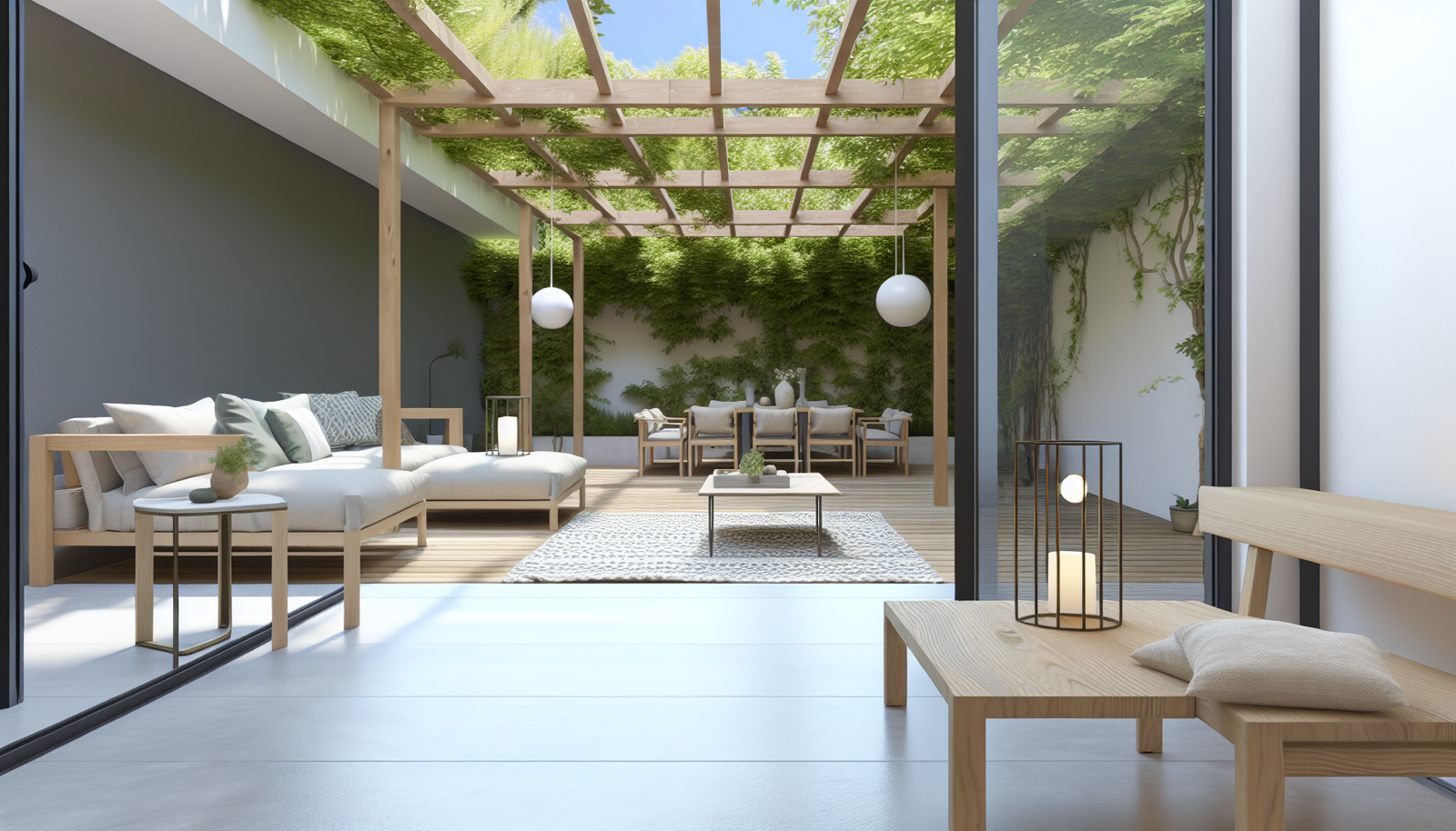 Scandinavian room with soft neutral color palette