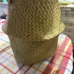 Seaweed Wicker Basket Rattan Hanging Flowerpot Dirty Clothes Storage WF1015 photo review