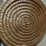 Set of 6 Round Placemats and Coasters Braided Woven Place Mats Washable Heat Resistant Table Mats and Coasters for Dining Table photo review