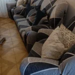 Colorful Knit Sofa Cover with Skirt for Full Coverage Comfort photo review