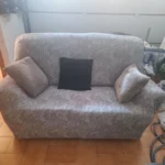 Colorful Knit Sofa Cover with Skirt for Full Coverage Comfort photo review