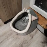 Cozy Cartoon Cat Bed: Removable, Washable, & Foldable Delight photo review