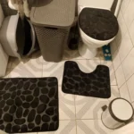 Luxurious 3-Piece Cobblestone Bath Mat Set - Non-Slip & Absorbent photo review