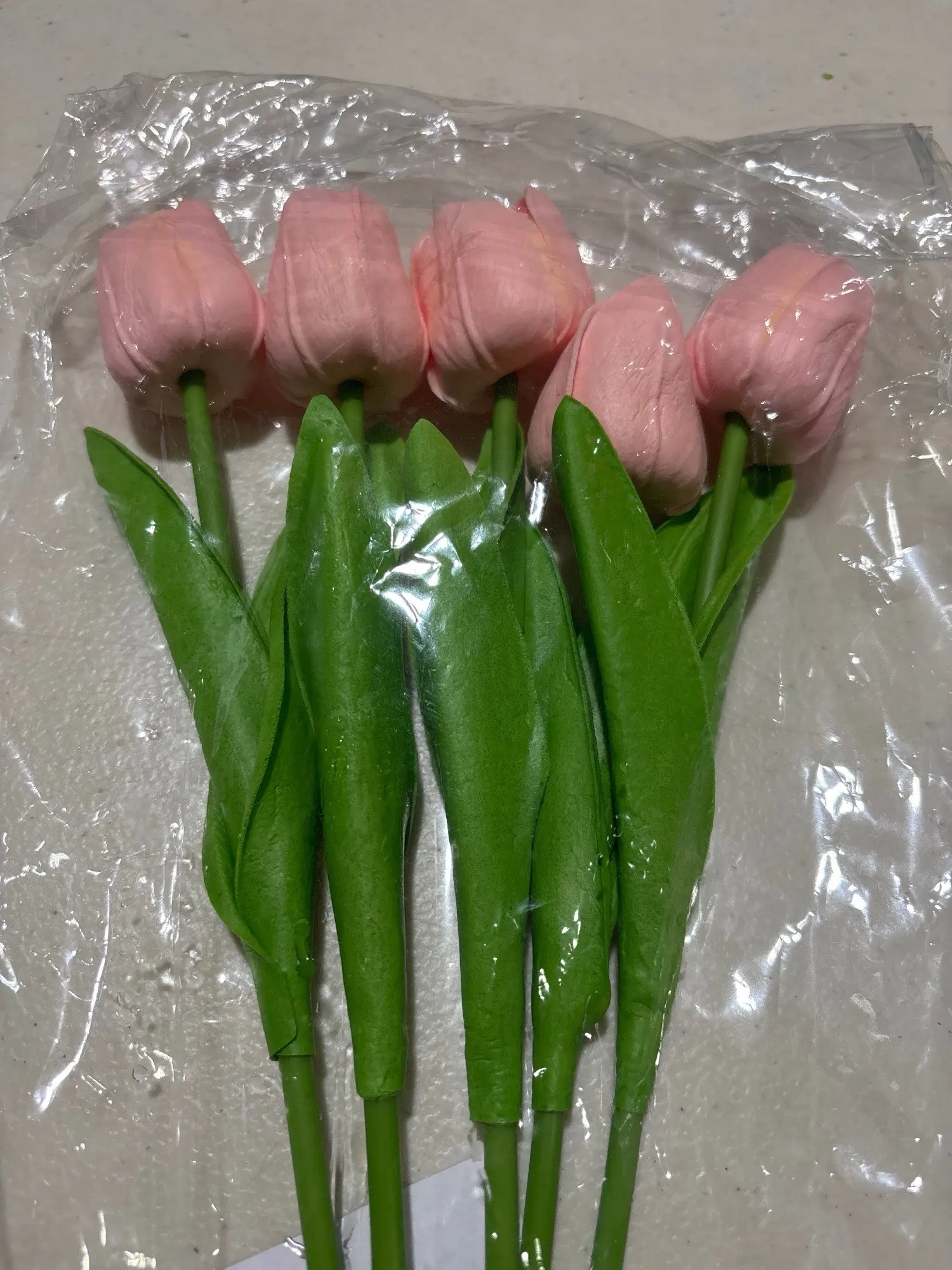Real Touch Tulip Faux Flower Bouquets - 5 or 10 Pcs for Home Elegance photo review