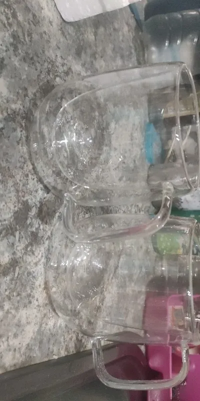 Elegant Double Wall Borosilicate Glass Mug - 350 ml Insulated Delight photo review