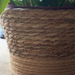 Straw Weaving Flower Plant Pot Wicker Basket Rattan Flowerpot Storage Basket Garden Flowerpot Handmade Woven Planter Basket photo review