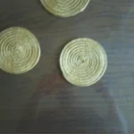 Set of 6 Round Placemats and Coasters Braided Woven Place Mats Washable Heat Resistant Table Mats and Coasters for Dining Table photo review