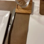 Set of 2 Durable Walnut & Beech Wooden Coasters for Hot Drinks photo review