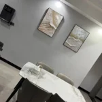 Handcrafted Large Black & White Abstract Canvas Art Piece photo review