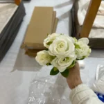 Lifelike 30 cm White Silk Peony Bouquet for Elegant Decor photo review