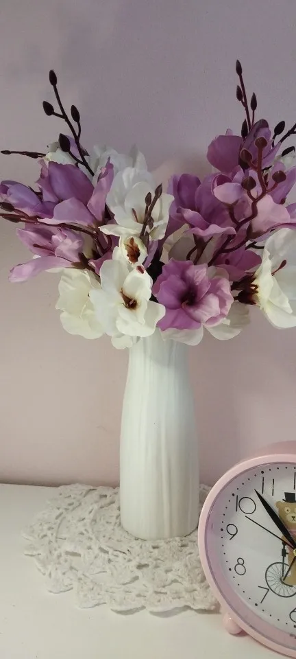 Elegant Magnolia Silk Flower Set - 5 Forks, 20 Heads for Home Decor photo review