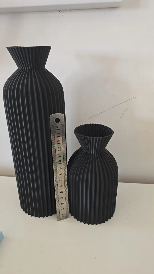 Modern Black Plastic Vase - Chic Boho Decor for Every Room photo review