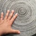 Set of 6 Round Placemats and Coasters Braided Woven Place Mats Washable Heat Resistant Table Mats and Coasters for Dining Table photo review