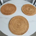 Natural Handwoven Rattan Placemats - Stylish & Heat Resistant photo review