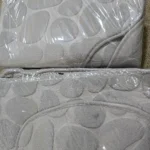 Luxurious 3-Piece Cobblestone Bath Mat Set - Non-Slip & Absorbent photo review