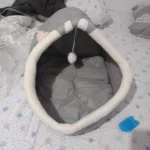 Cozy Cartoon Cat Bed: Removable, Washable, & Foldable Delight photo review