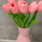 Real Touch Tulip Faux Flower Bouquets - 5 or 10 Pcs for Home Elegance photo review
