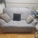Colorful Knit Sofa Cover with Skirt for Full Coverage Comfort photo review
