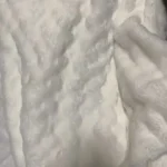 Plush White Striped Faux Rabbit Fur Throw Blanket for Cozy Comfort photo review