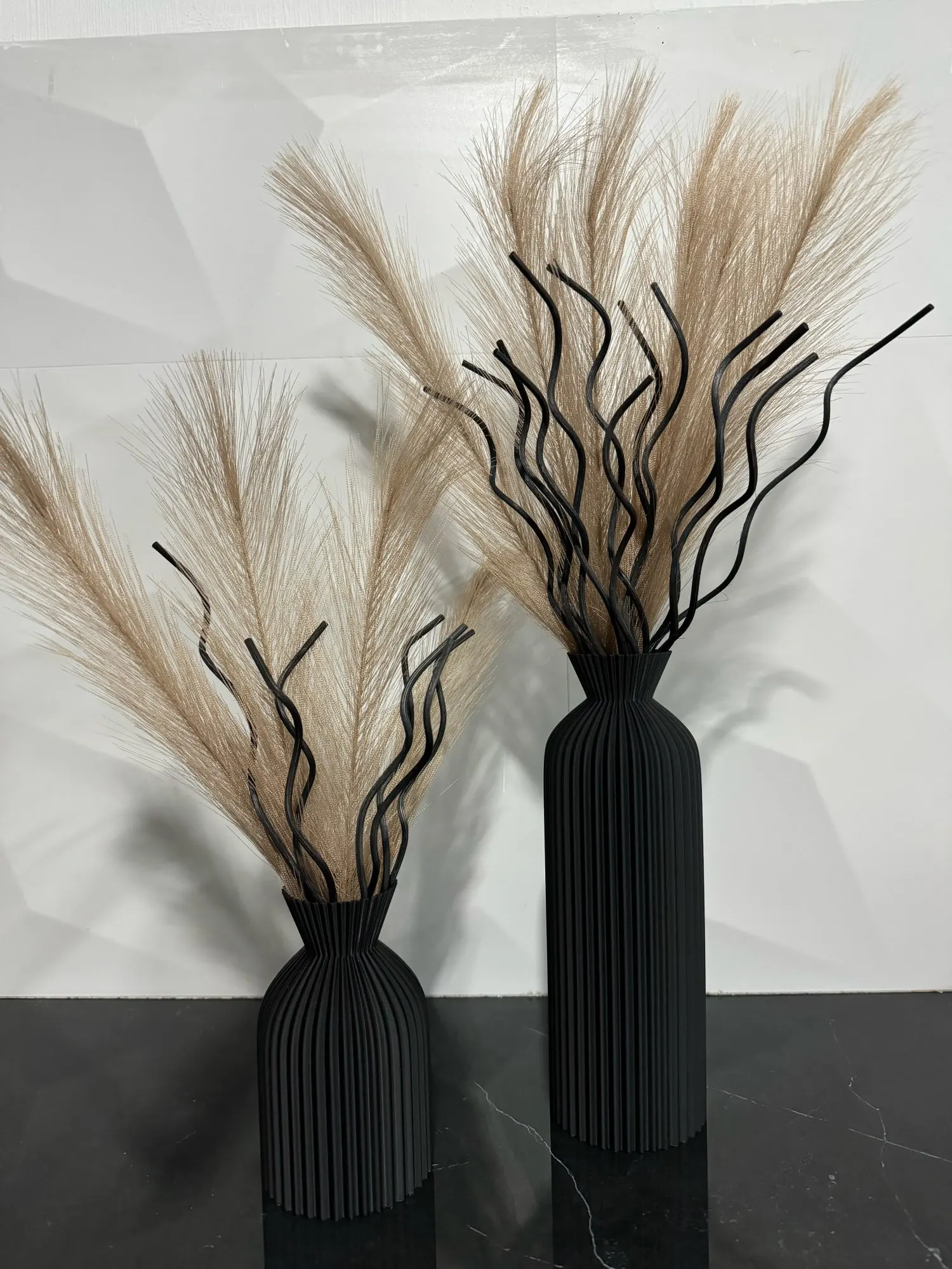 Modern Black Plastic Vase - Chic Boho Decor for Every Room photo review