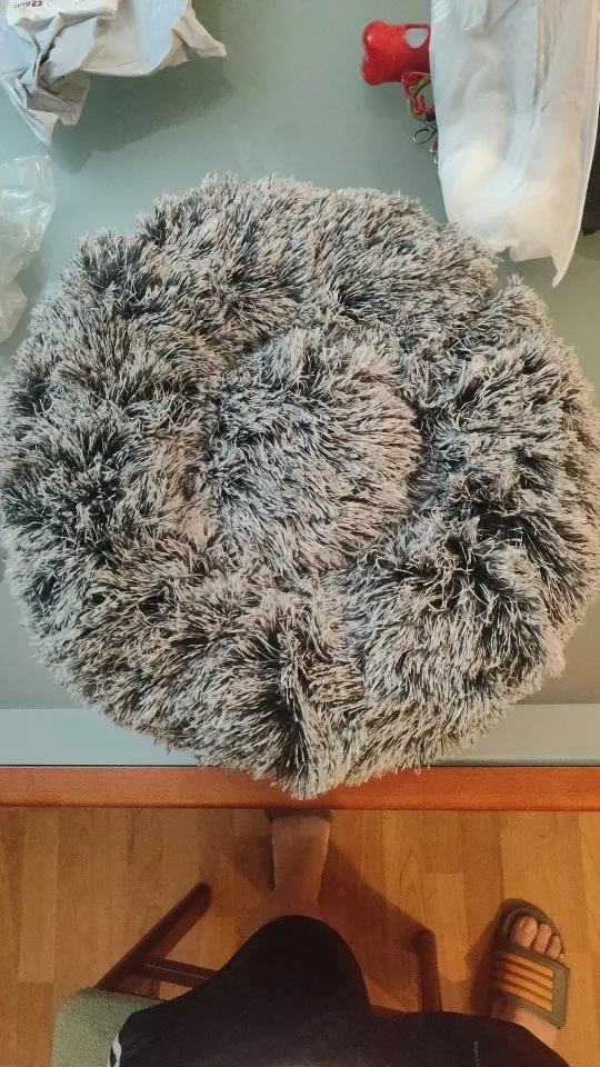 Cozy Round Pet Bed in Stylish Gradient for Large Dogs photo review