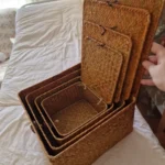Chic Set of 4 Seagrass Baskets with Lids for Stylish Storage photo review