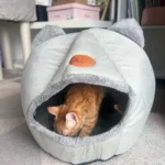 Cozy Cotton Cat Cave: Ultimate Winter Pet Bed Retreat photo review