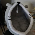 Cozy Cartoon Cat Bed: Removable, Washable, & Foldable Delight photo review