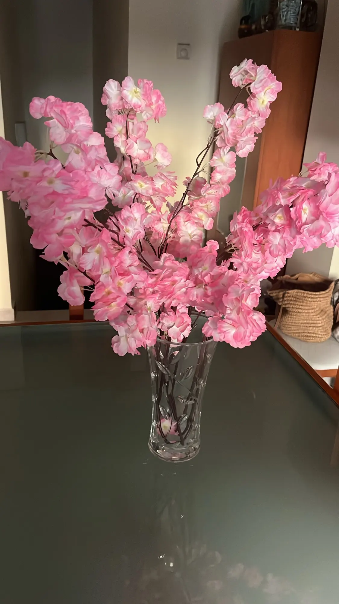 Lifelike Cherry Blossom Silk Flowers for Elegant Home Decor photo review