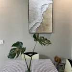 Handcrafted Large Black & White Abstract Canvas Art Piece photo review