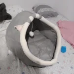 Cozy Cartoon Cat Bed: Removable, Washable, & Foldable Delight photo review