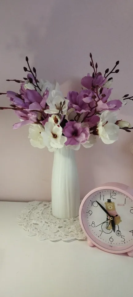 Elegant Magnolia Silk Flower Set - 5 Forks, 20 Heads for Home Decor photo review