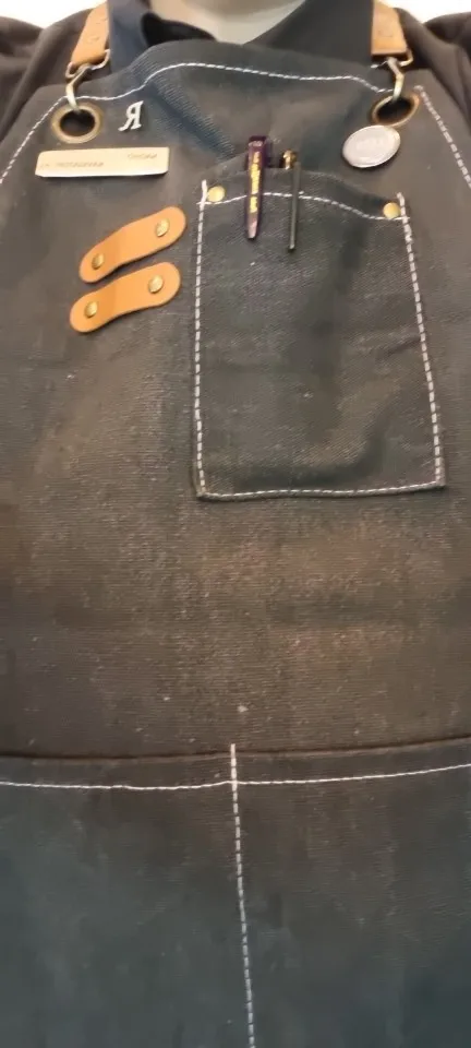 Stylish Canvas Kitchen Aprons for Chefs & Baristas photo review