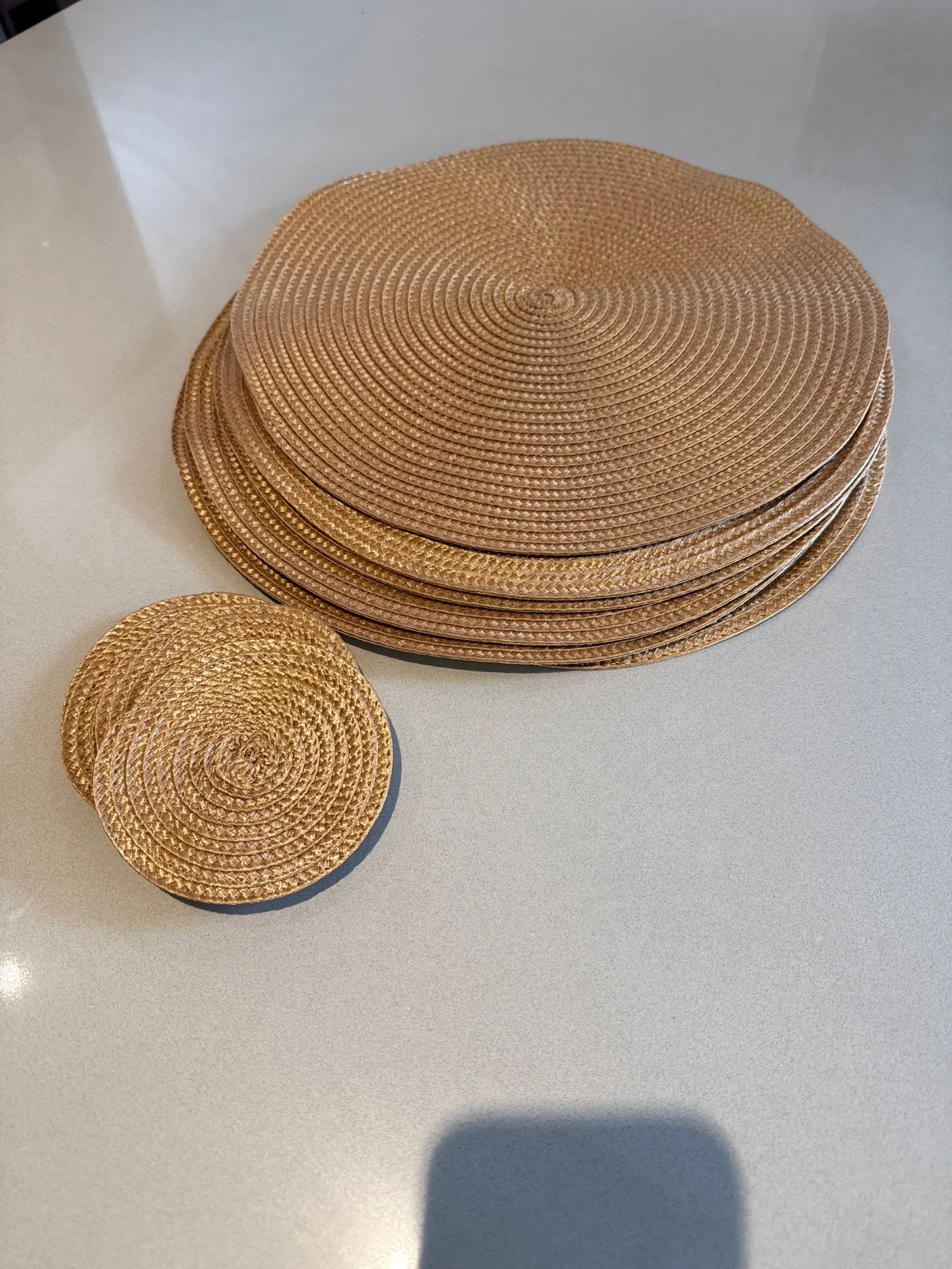 Festive Round Braided Placemats Set of 6 - Non-Slip, Washable Dining Essentials photo review