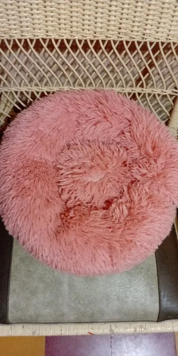 Plush Donut Cat Bed: Cozy, Washable Comfort for Pets photo review