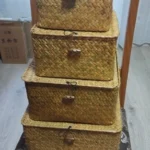 Chic Set of 4 Seagrass Baskets with Lids for Stylish Storage photo review