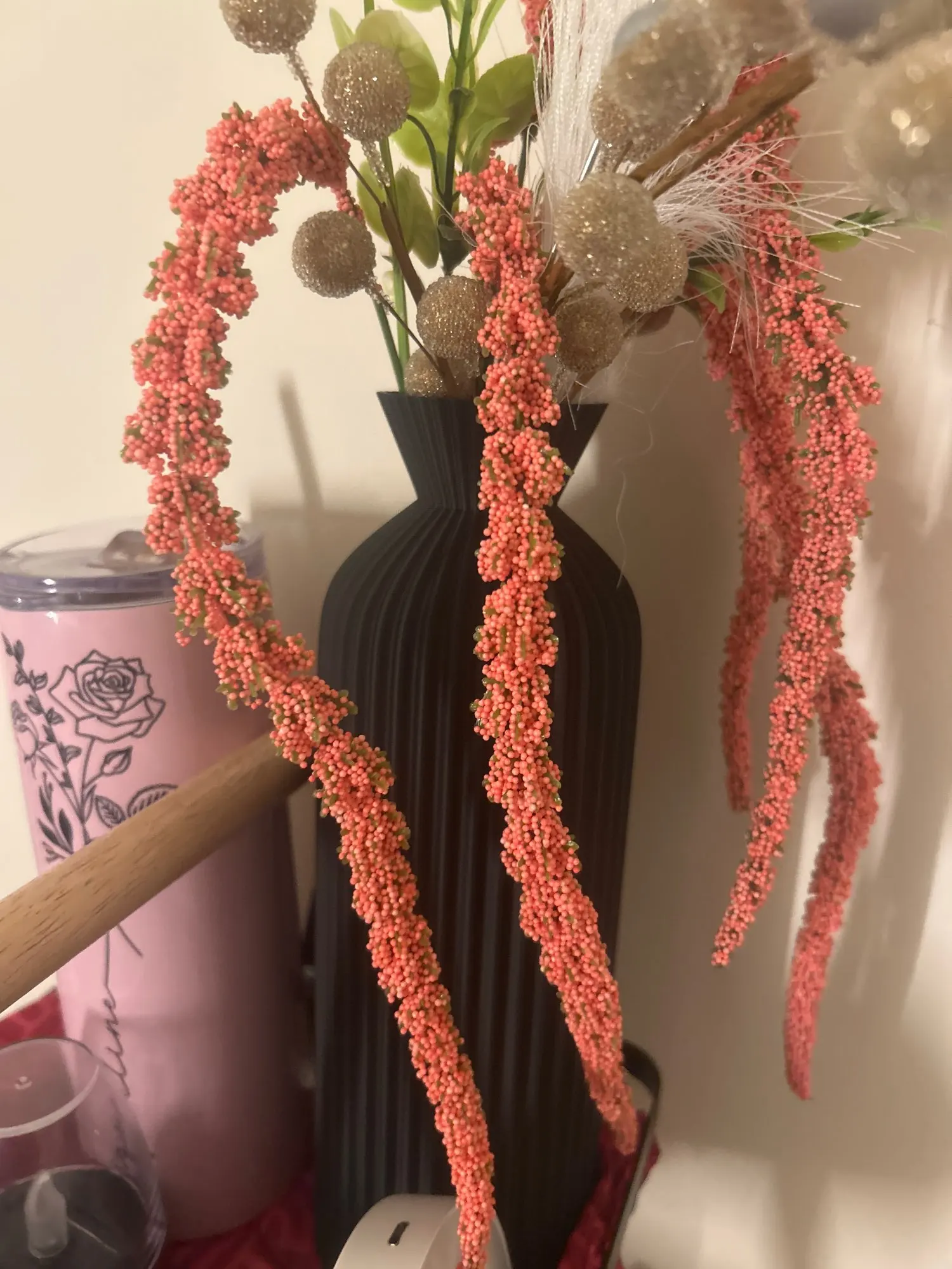 Modern Black Plastic Vase - Chic Boho Decor for Every Room photo review