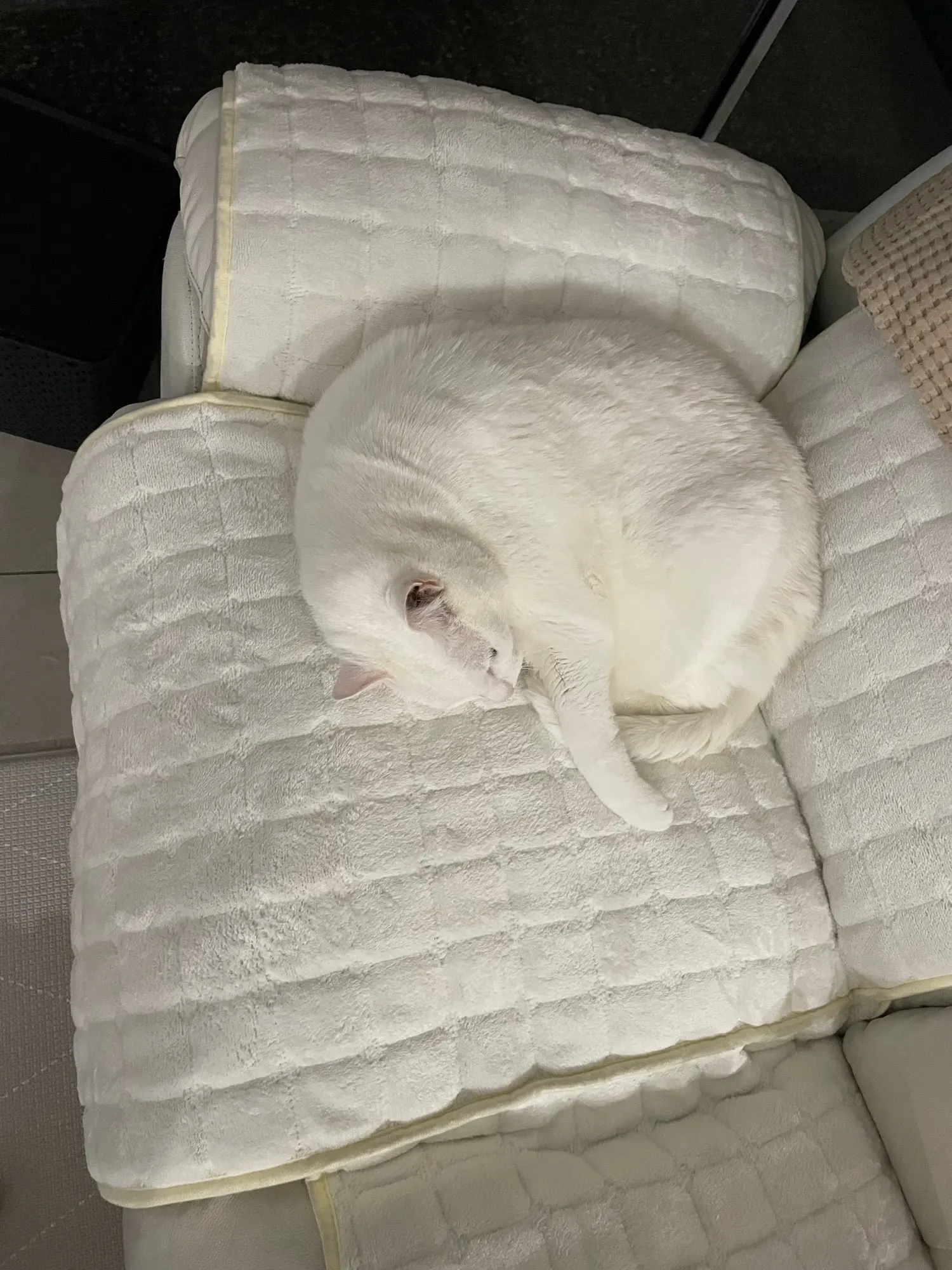 Plush Flannel Recliner Cover with Pockets - Cozy Protection photo review