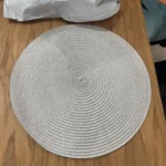 Festive Round Braided Placemats Set of 6 - Non-Slip, Washable Dining Essentials photo review