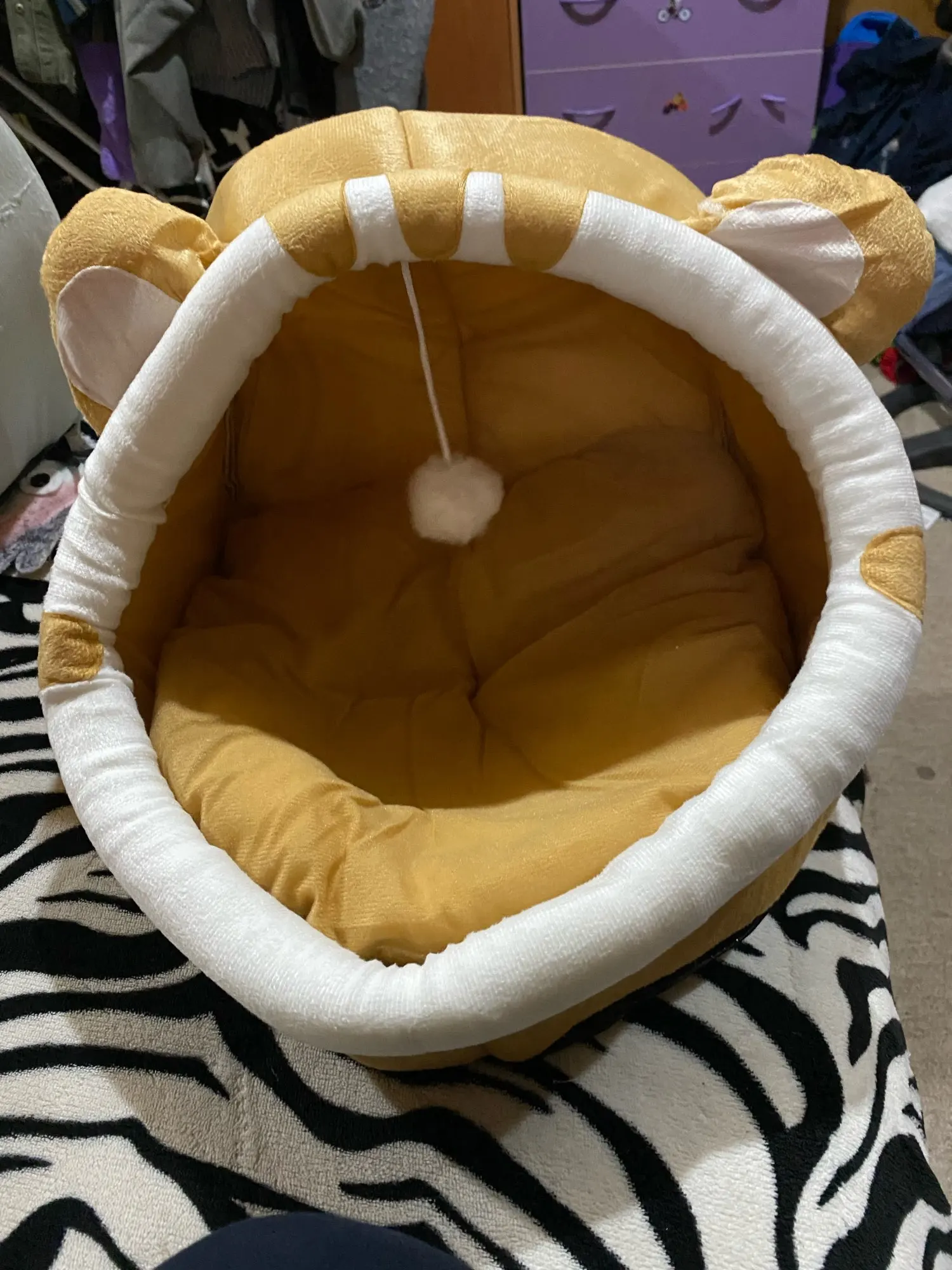 Cozy Cotton Cat Cave: Warm Pet Bed for Cats & Small Dogs photo review